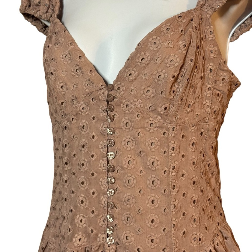 Urban Outfitters Kimchi Blue Leilani Broderie Mini Dress SZ. M - Picture 8 of 16